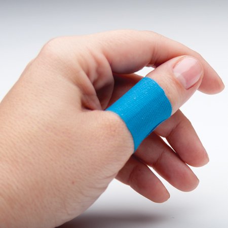 BANDAGE, KNUCKLE ADH FABRIC MTL DETECTABLE BLU