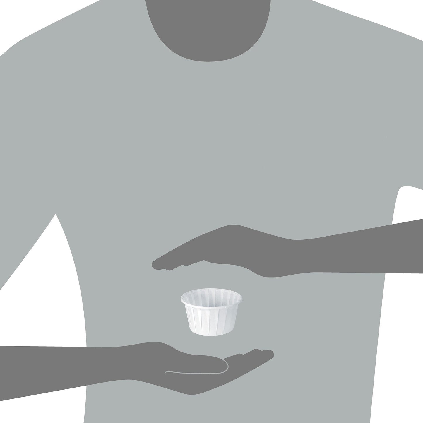 CUP, SOUFFLE TREATED 4OZ WHT