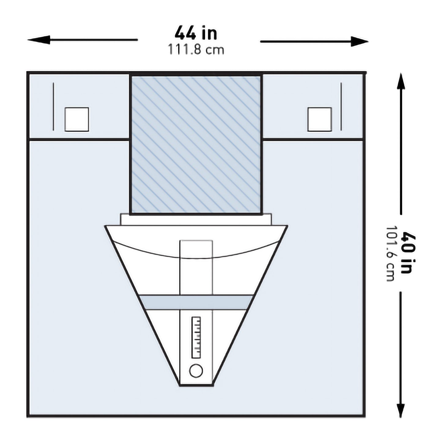 DRAPE, SURG GYN UNDER BUTTOCKSW/POUCH STR 44"X40"