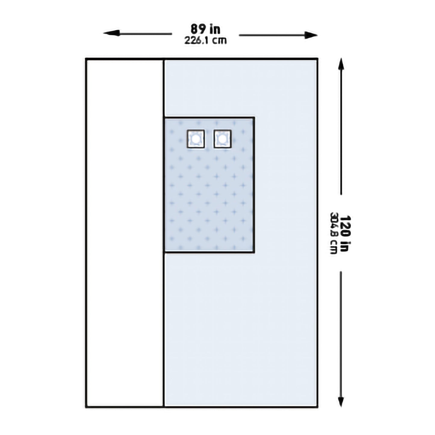 DRAPE, SURG ANGIO FEMORAL W/CLR WINDOW STR 89"X120"