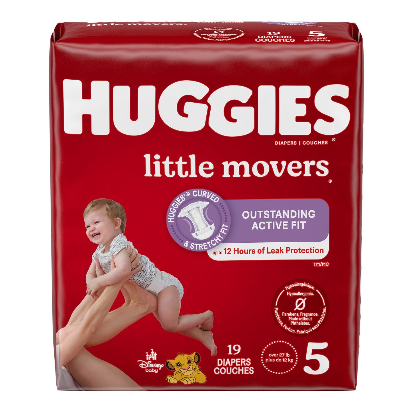 DIAPER, HUGGIES LITTLE MOVERSJUMBO SZ5