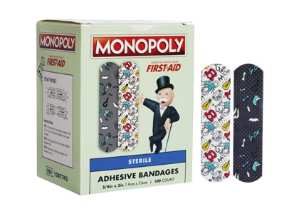 BANDAGE, WOUND MONOPOLY ADH 3/4"X3"