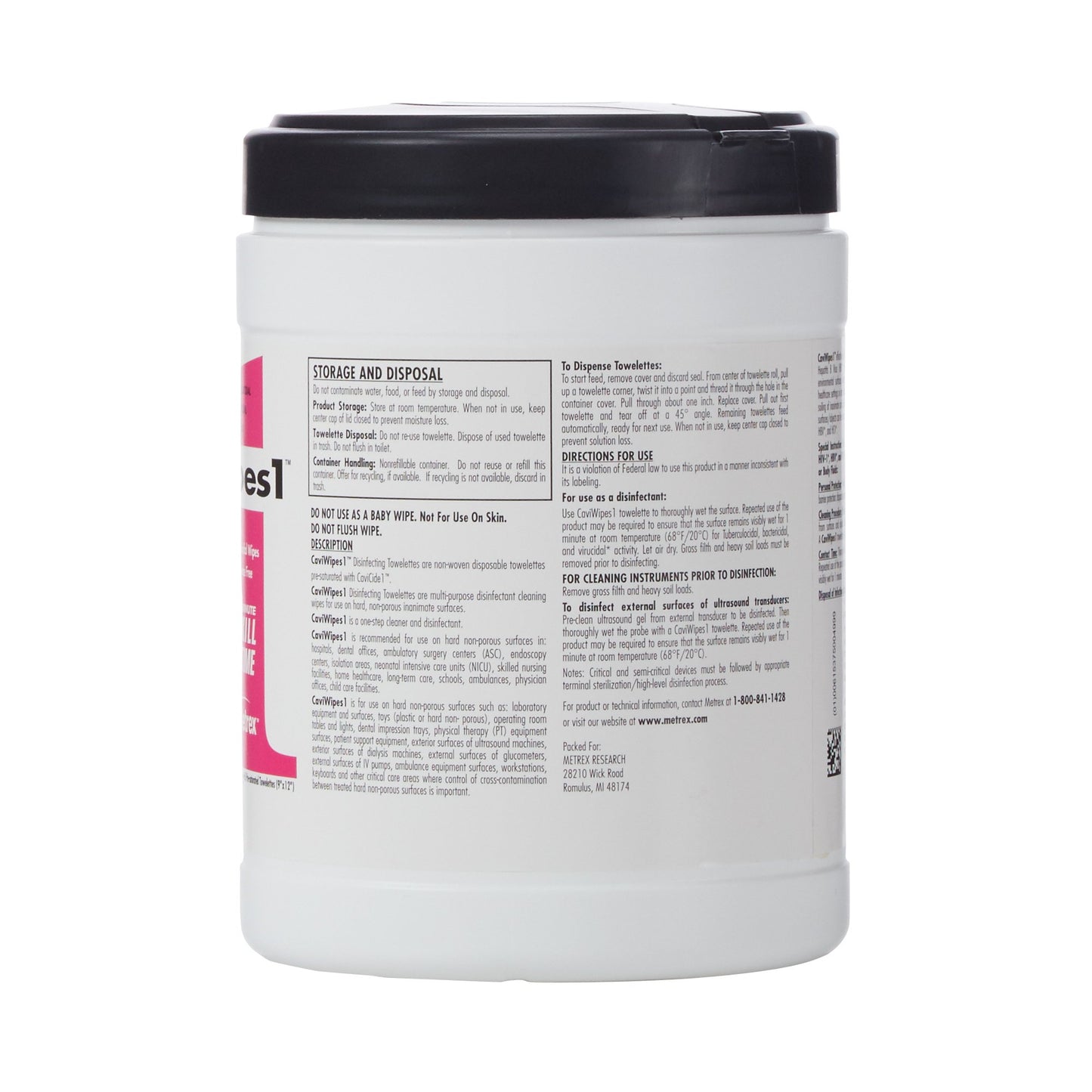 WIPE, DISINFECT HD SURF CAVIWIPE1 9X12 XLG