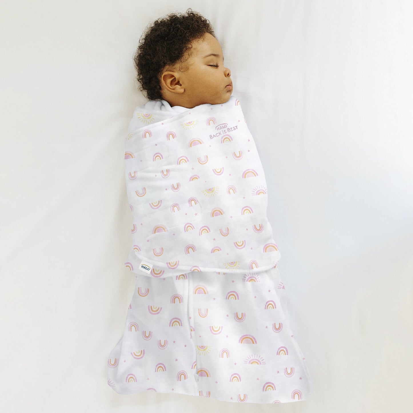 SWADDLE, SLEEPSACK PNK RAINBOWNEWBORN (4/CS)