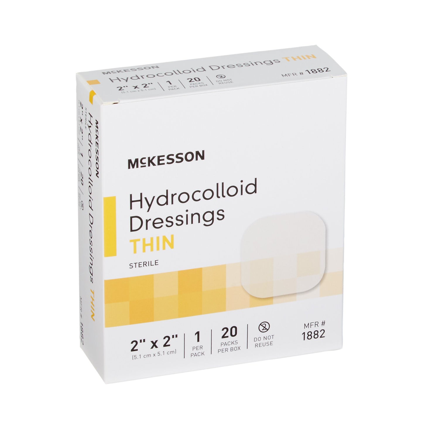 DRESSING, HYDROCOLLOID THIN STR 2"X2"