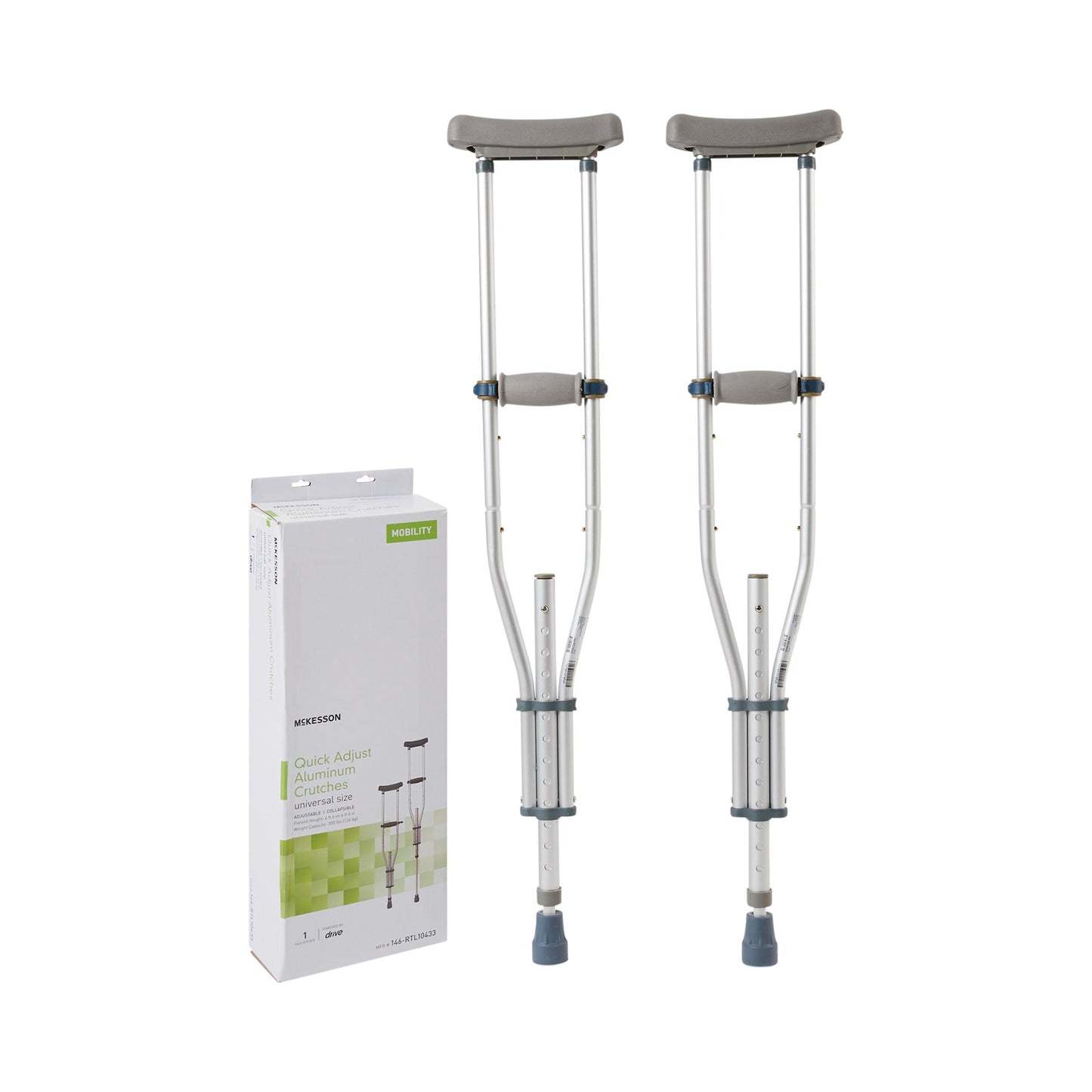 CRUTCH, UNDERARM ADJ ALUM UNIV38.5"-62.5"