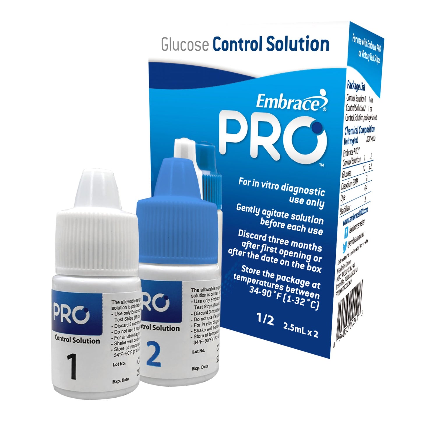 SOLUTION, CONTROL BLD GLUCOSEOSE EMBRACE PRO