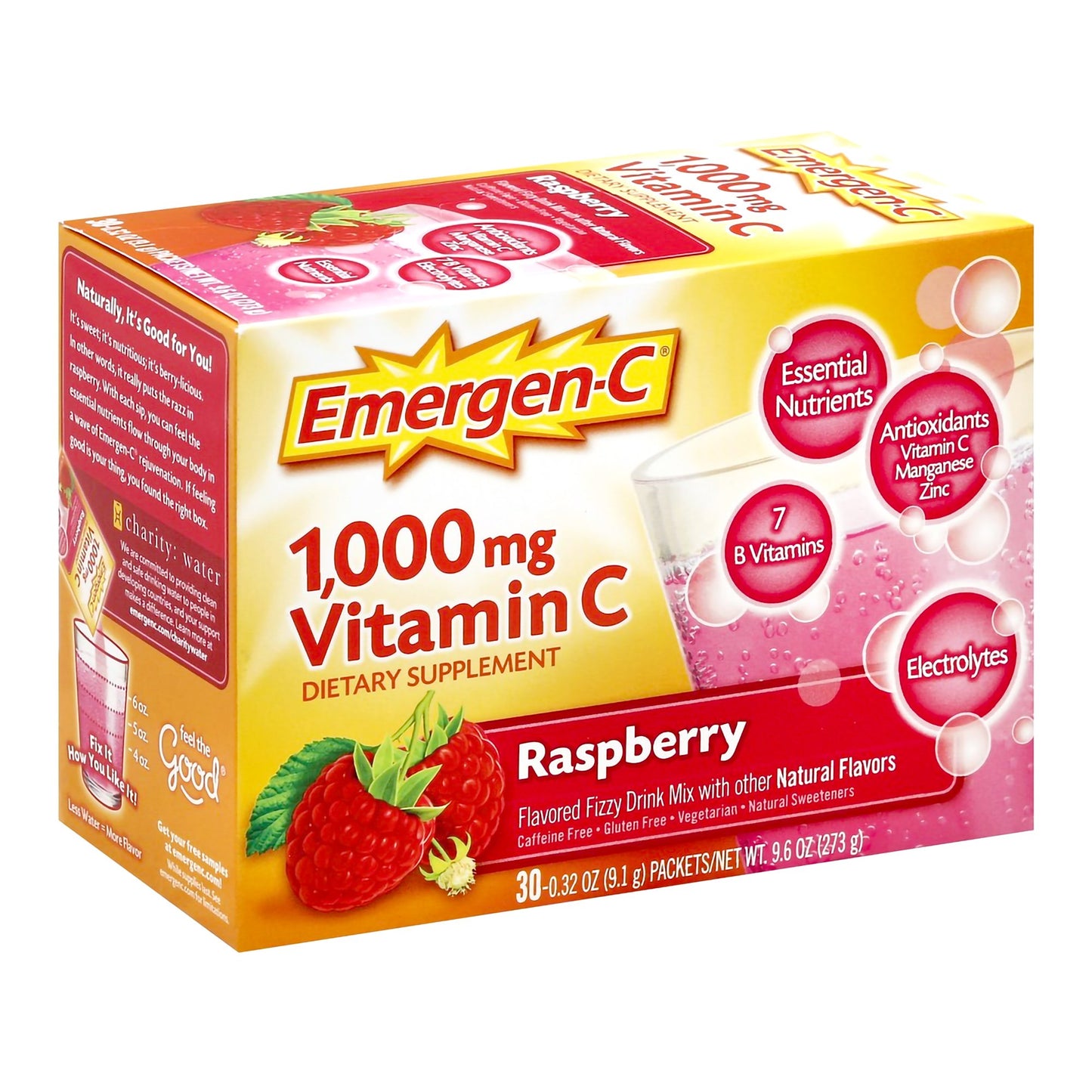 EMERGEN-C, DRINK MIX RASPBERRY