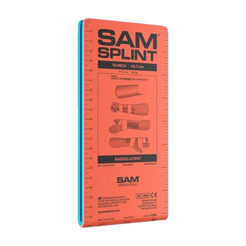 ARM SPLINT, SAM JR ORG/BLU 18"
