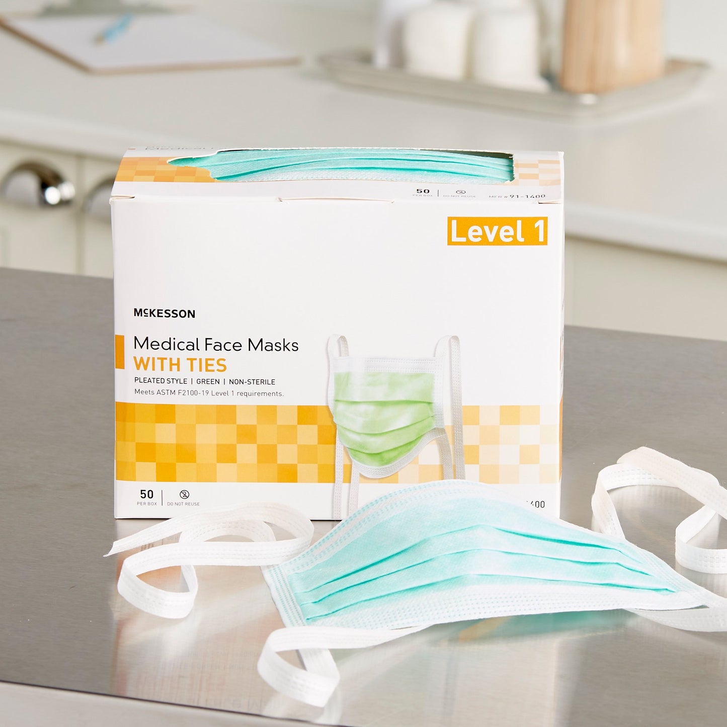 MASK, SURG TIES ASTM1 ANTIFOG