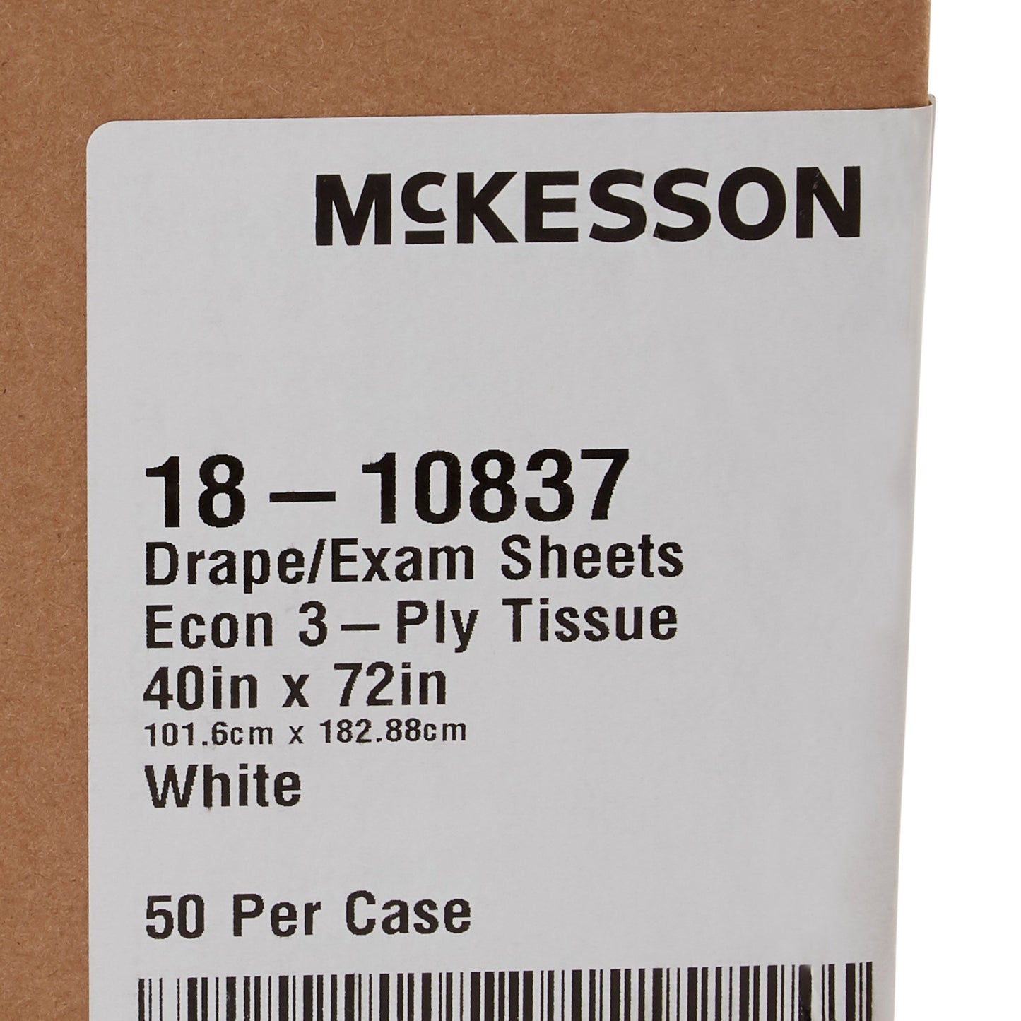 SHEET, DRAPE 3PLY ECON WHT 40X72