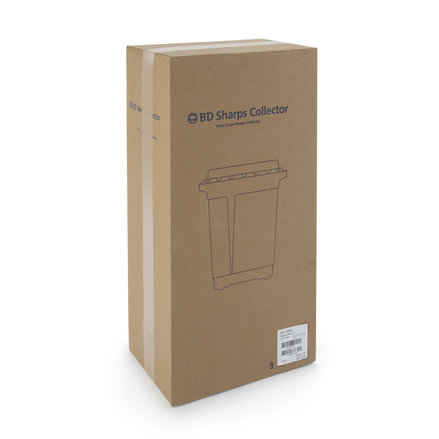 CONTAINER, SHARPS RED 9GL W/SLIDE TOP
