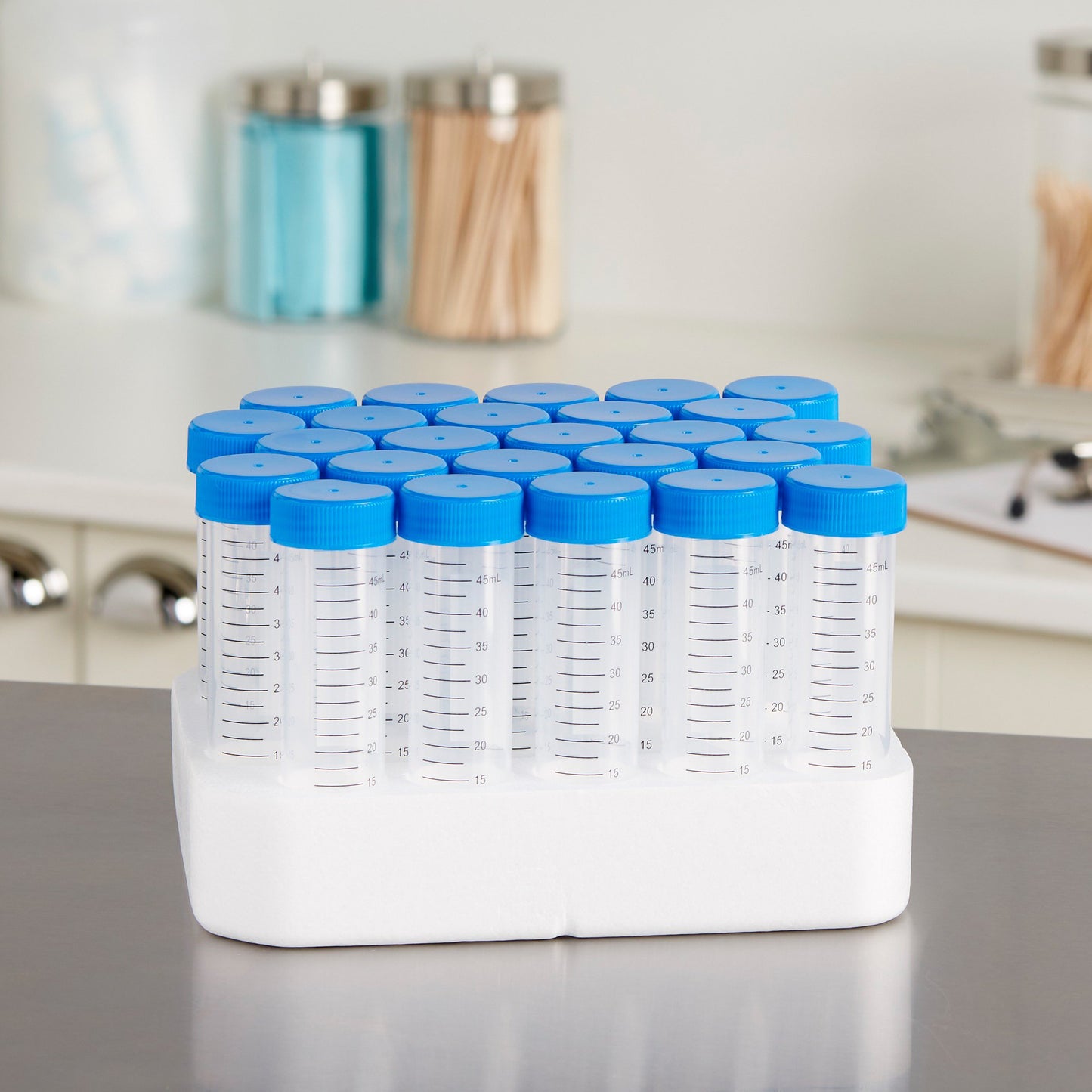 TUBE, CENTRIFUGE PP RACKED STRBLU 50ML