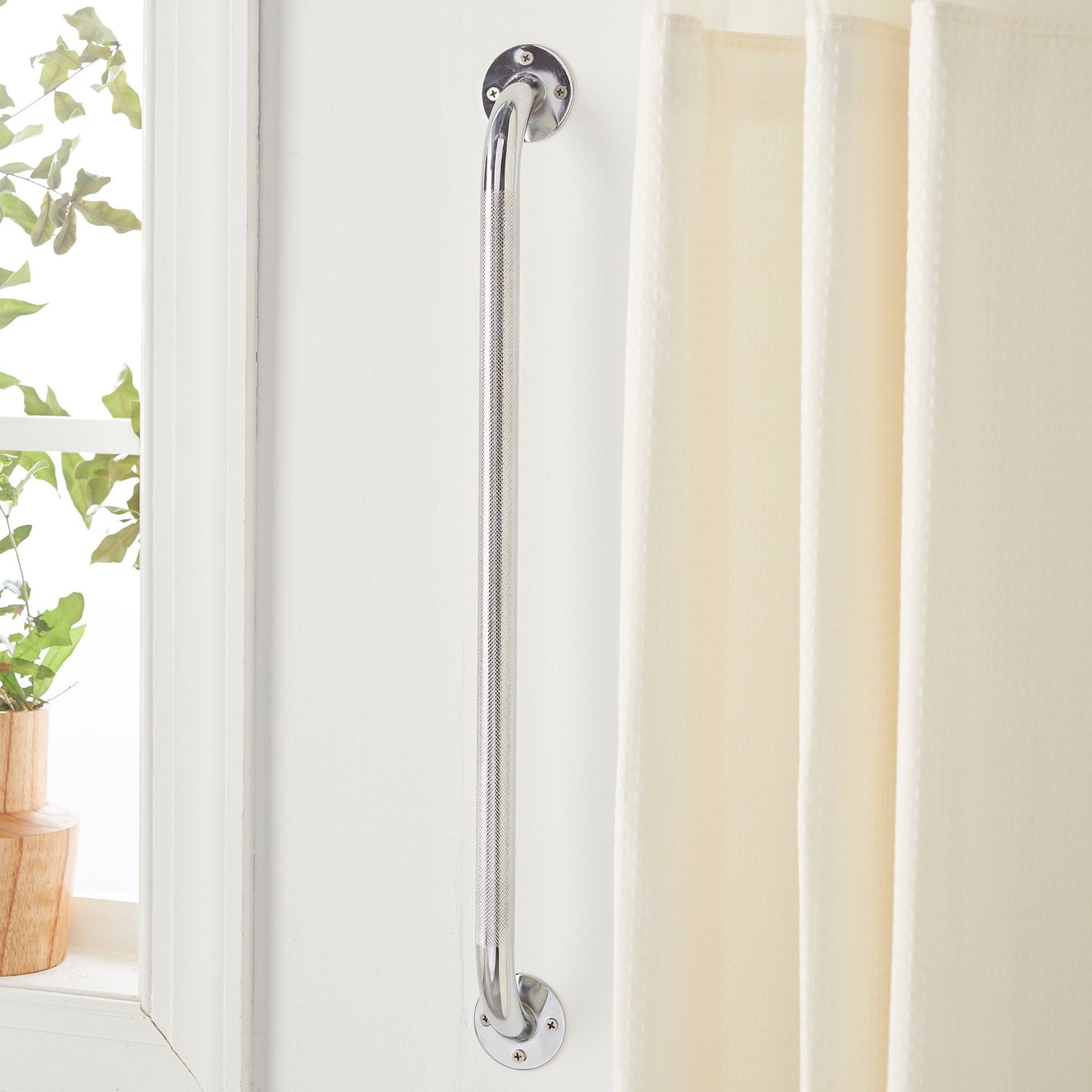 BAR, GRAB FALL PREVENTION KNURLED CHROME 24"