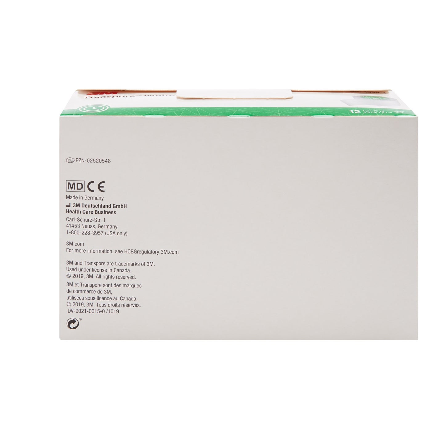 TAPE, ADHSV TRANSPORE WHT 1"
