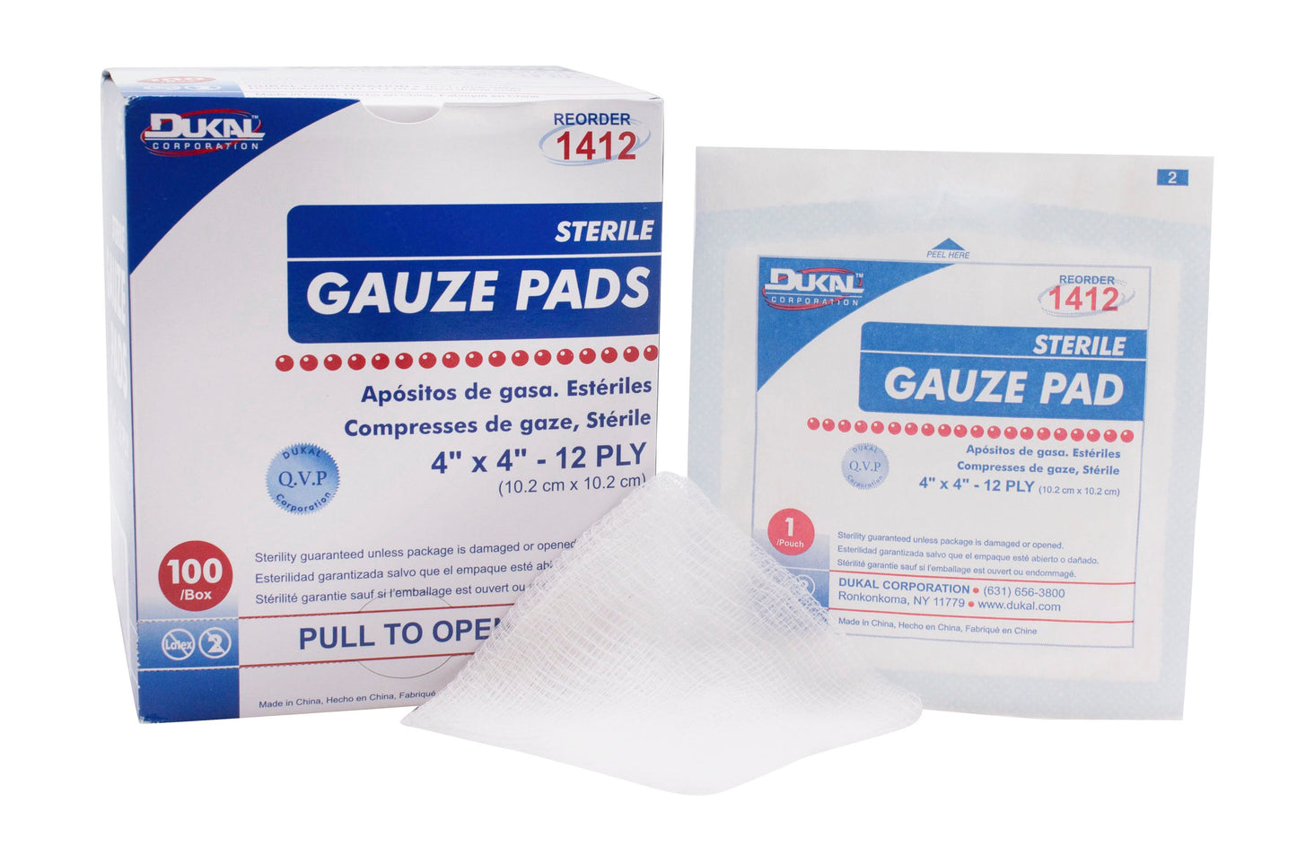 SPONGE, GAUZE STR 4"X4"