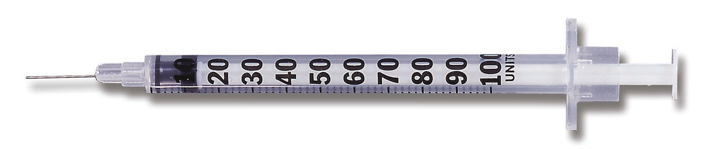SYRINGE/NDL, INSULIN 1CC 27GX5/8"