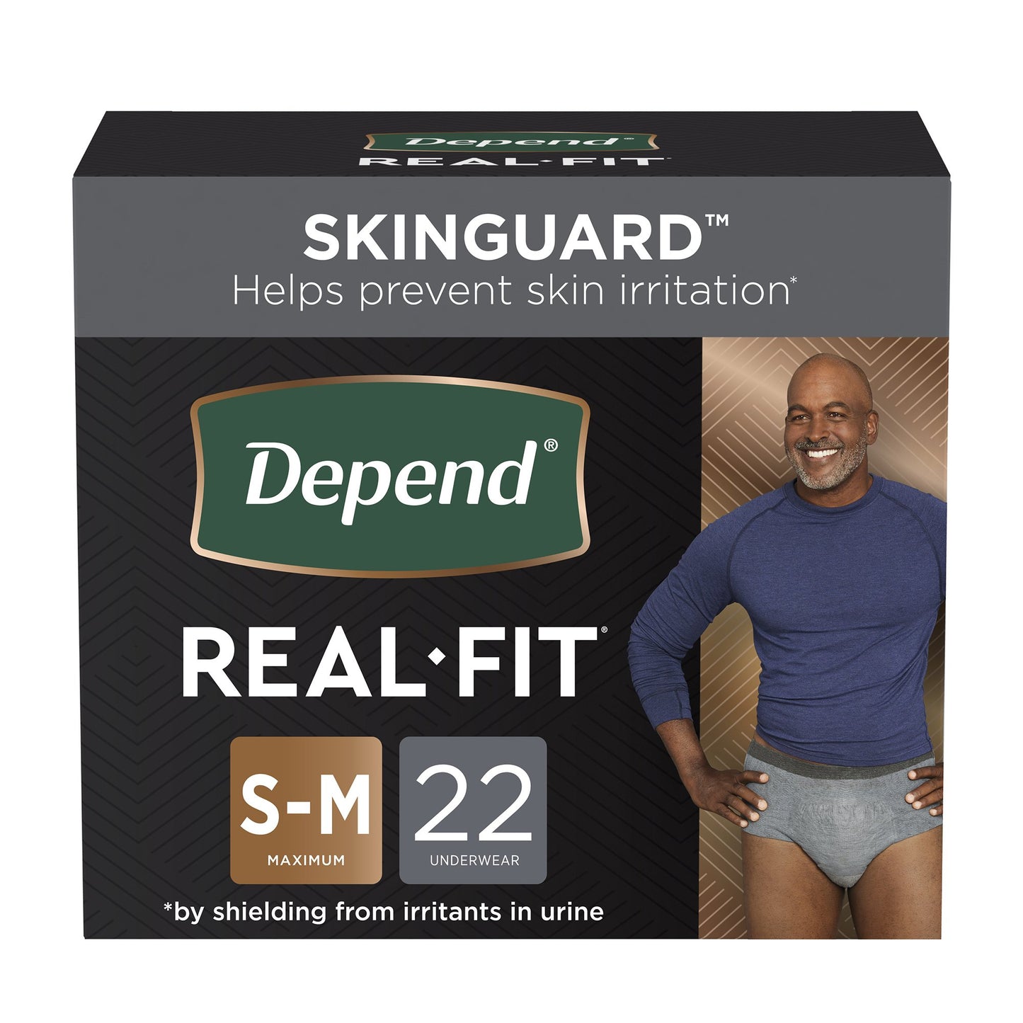 BRIEF, INCONT DEPENDS REAL FITABSRB MENS SM/MED