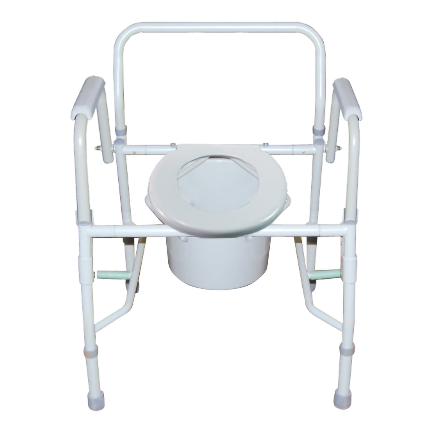 COMMODE, N/FLDING STEEL FRAMEW/DROP ARM 300LB GRY
