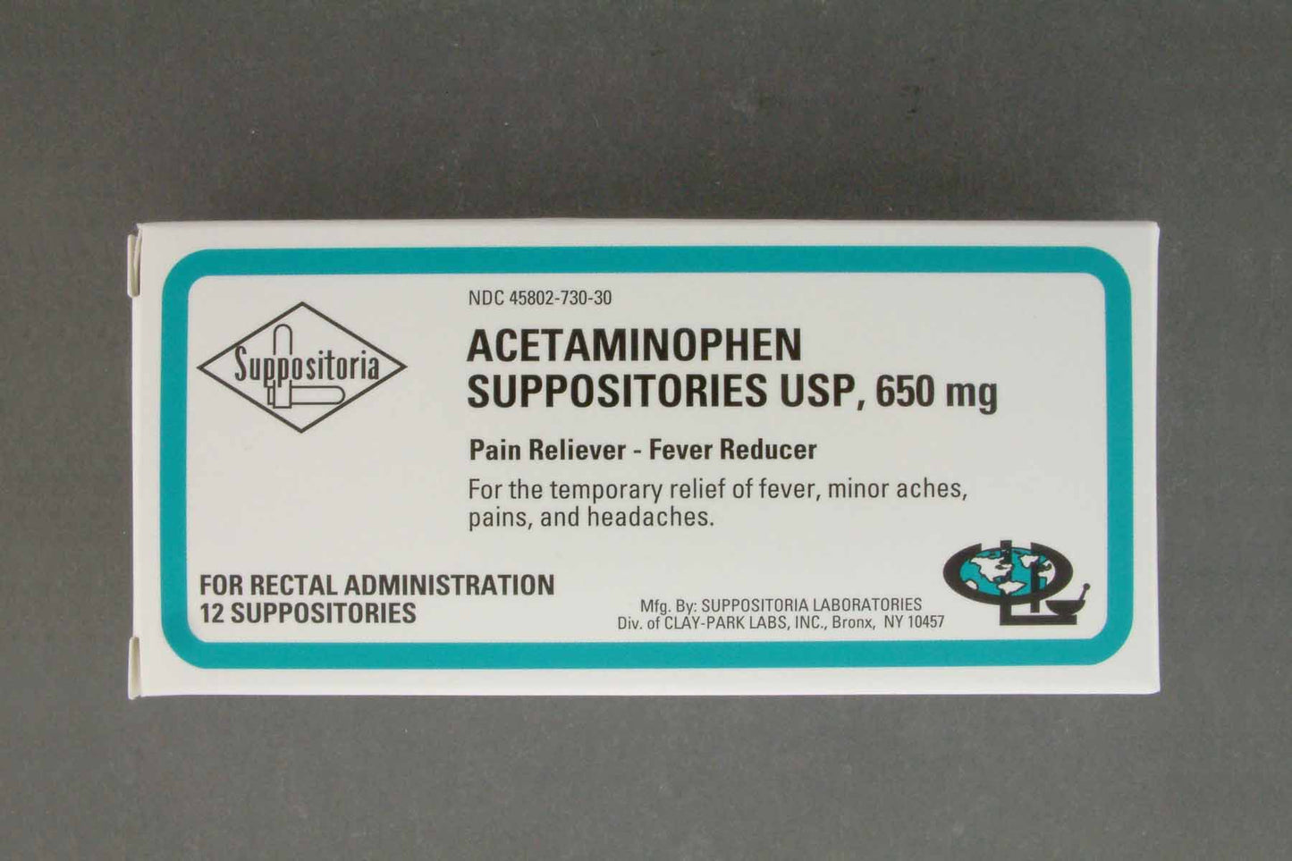 ACETAMINOPHEN SUPPOSITORY 650MG 12/BX