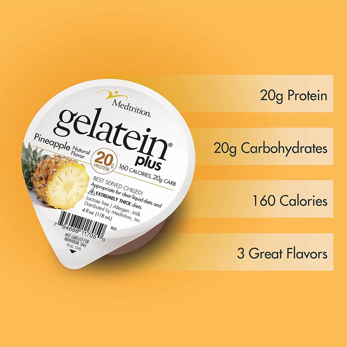NUTRIENT, GELATIN PLUS PINEAPPLE 4OZ CUP