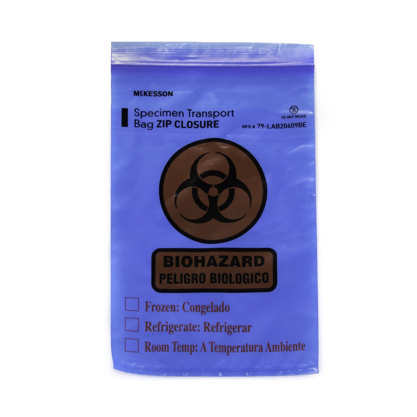 BAG, SPCMN BIOHAZ BLU OUTSIDEPCKT 6"X9"