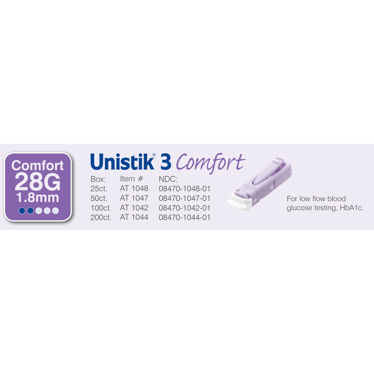 LANCET, UNISTICK III CMFRT 28GPUR
