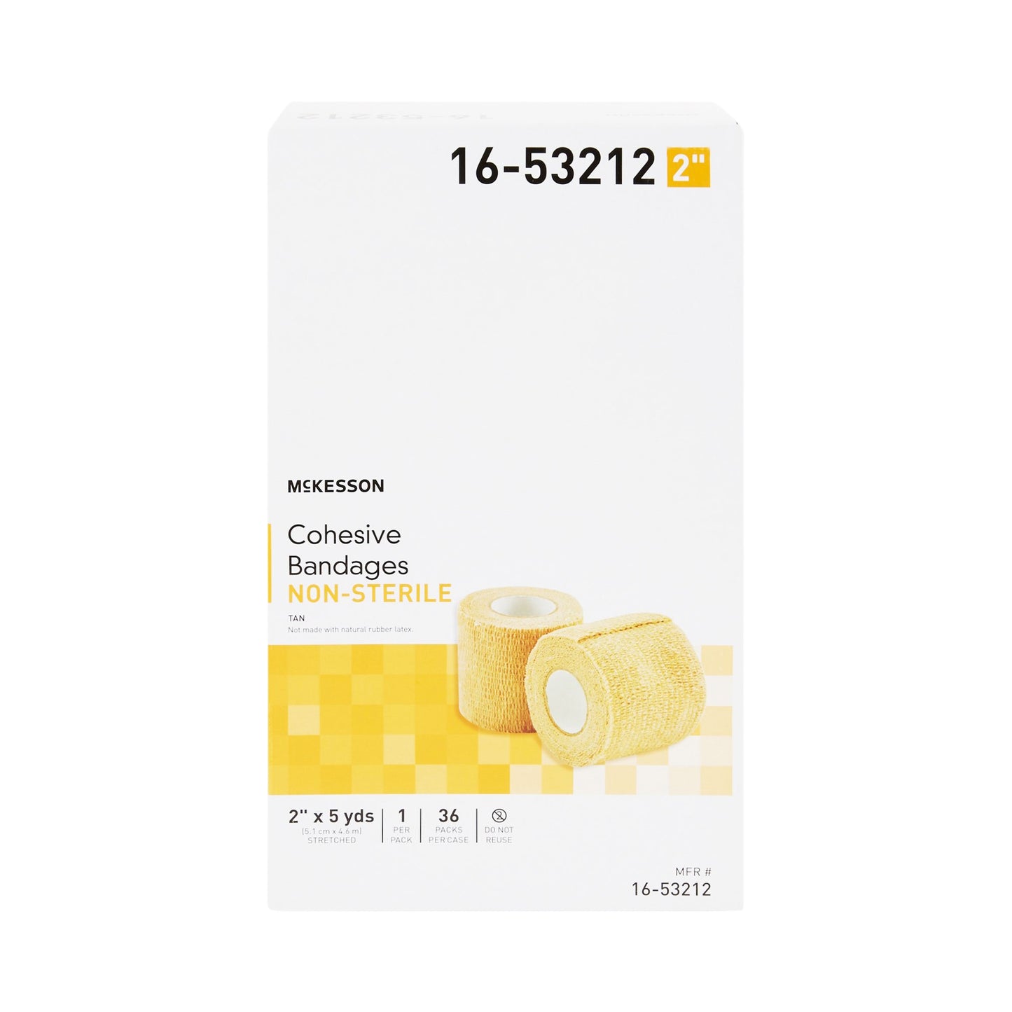 BANDAGE, COHESIVE N/S LF TAN 2"