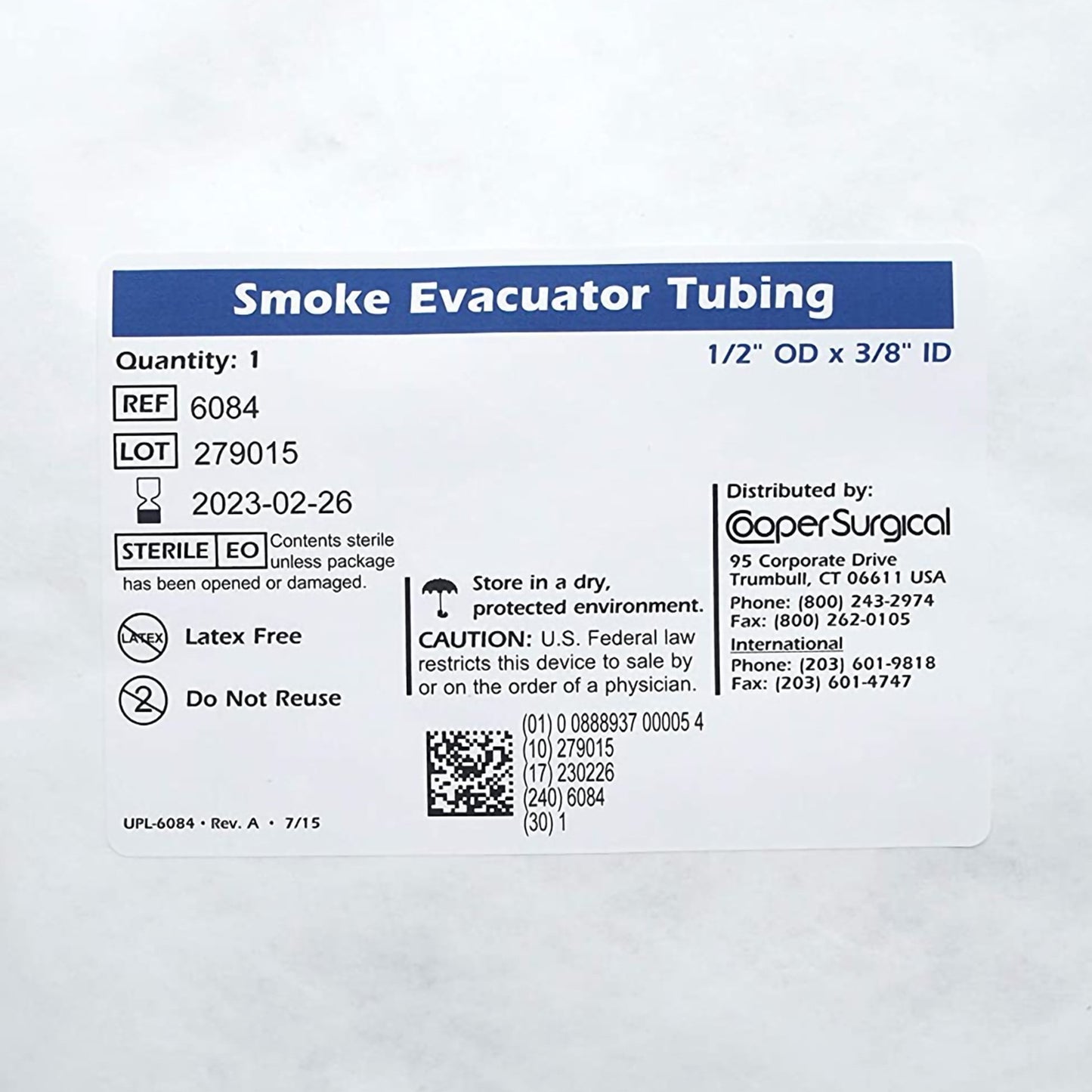 TUBING, SMOKE EVAC