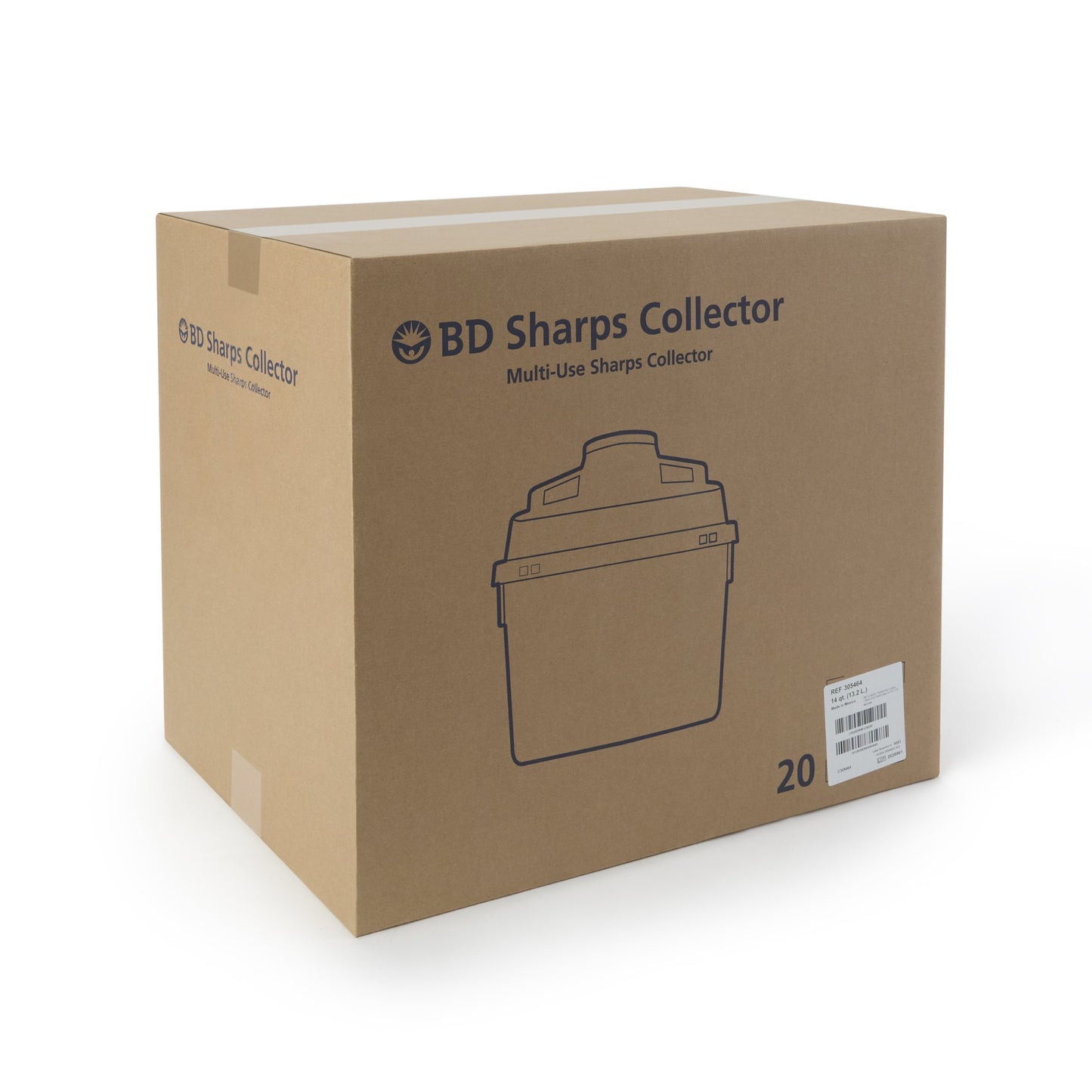 CONTAINER, SHARPS RED 14QT NESTABLE