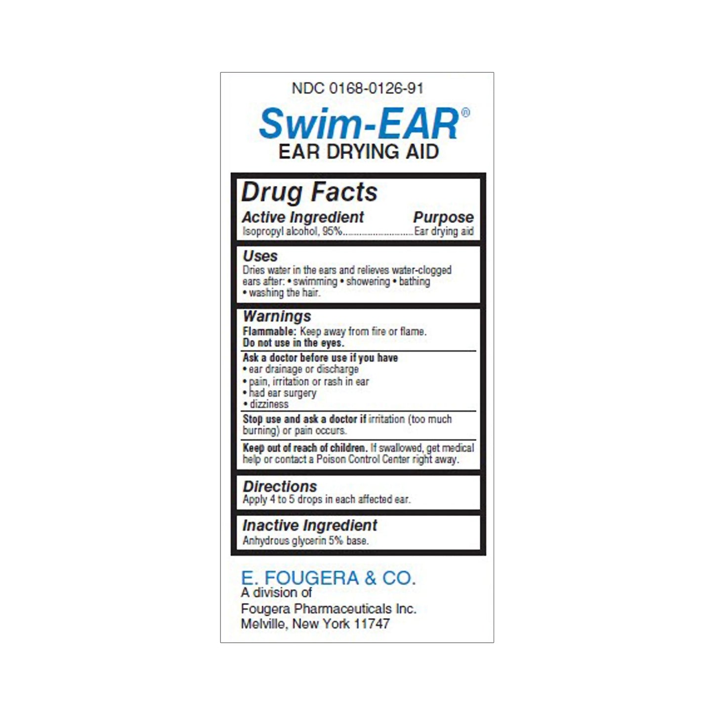 SWIM EAR, DRP 1OZ9EFGRA