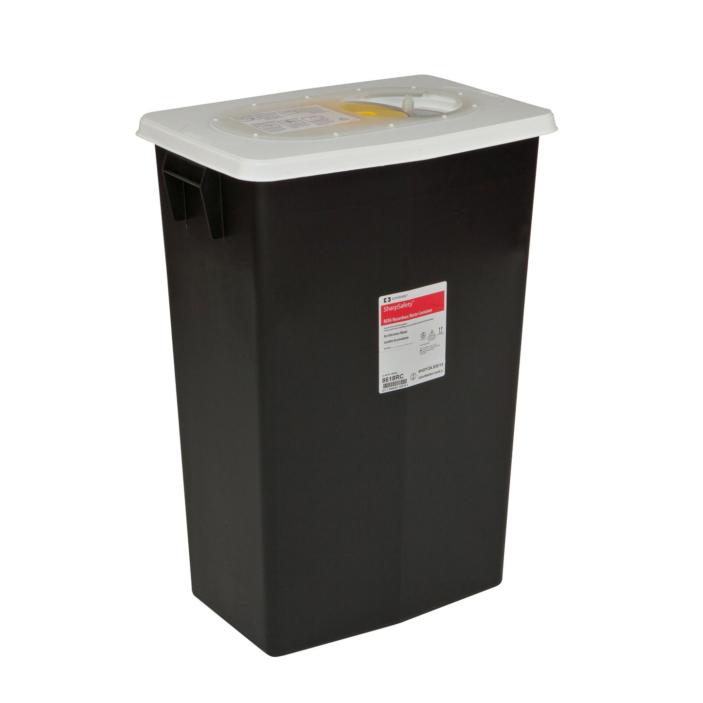 CONTAINER, SHARPS RCRA HAZ BLK18GL W/LID