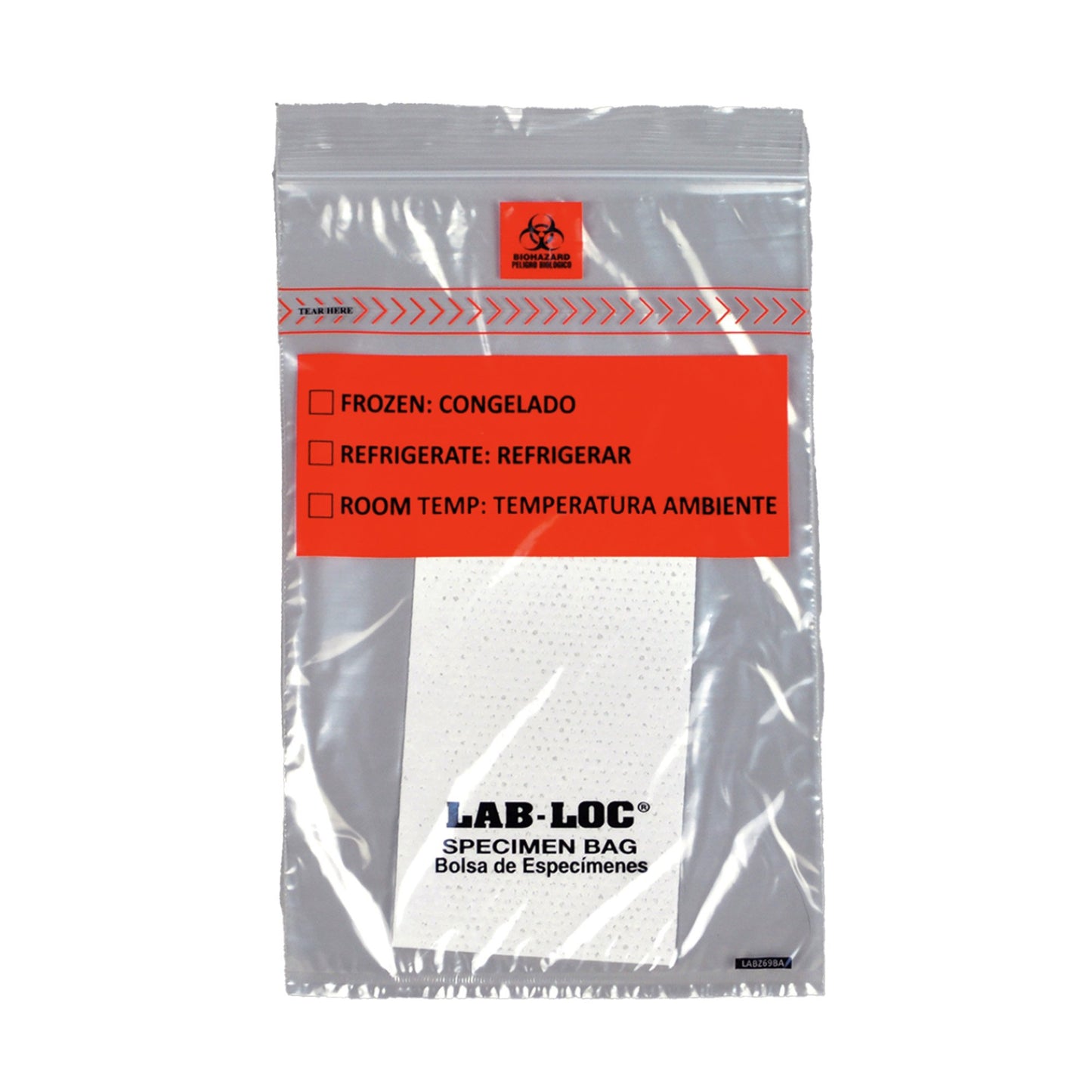 BAG, SPECIMEN CLR BIO ZIP 6X92MIL