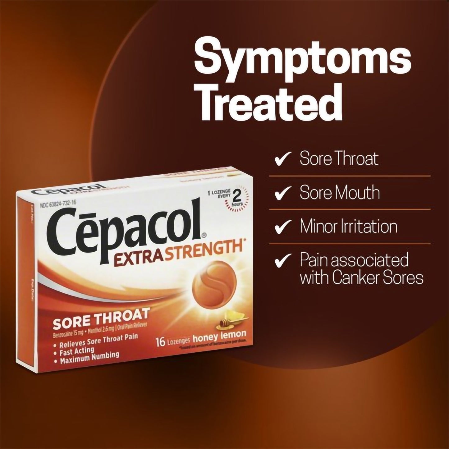 CEPACOL, LOZ SORE THROAT MAX HONEY LEMON