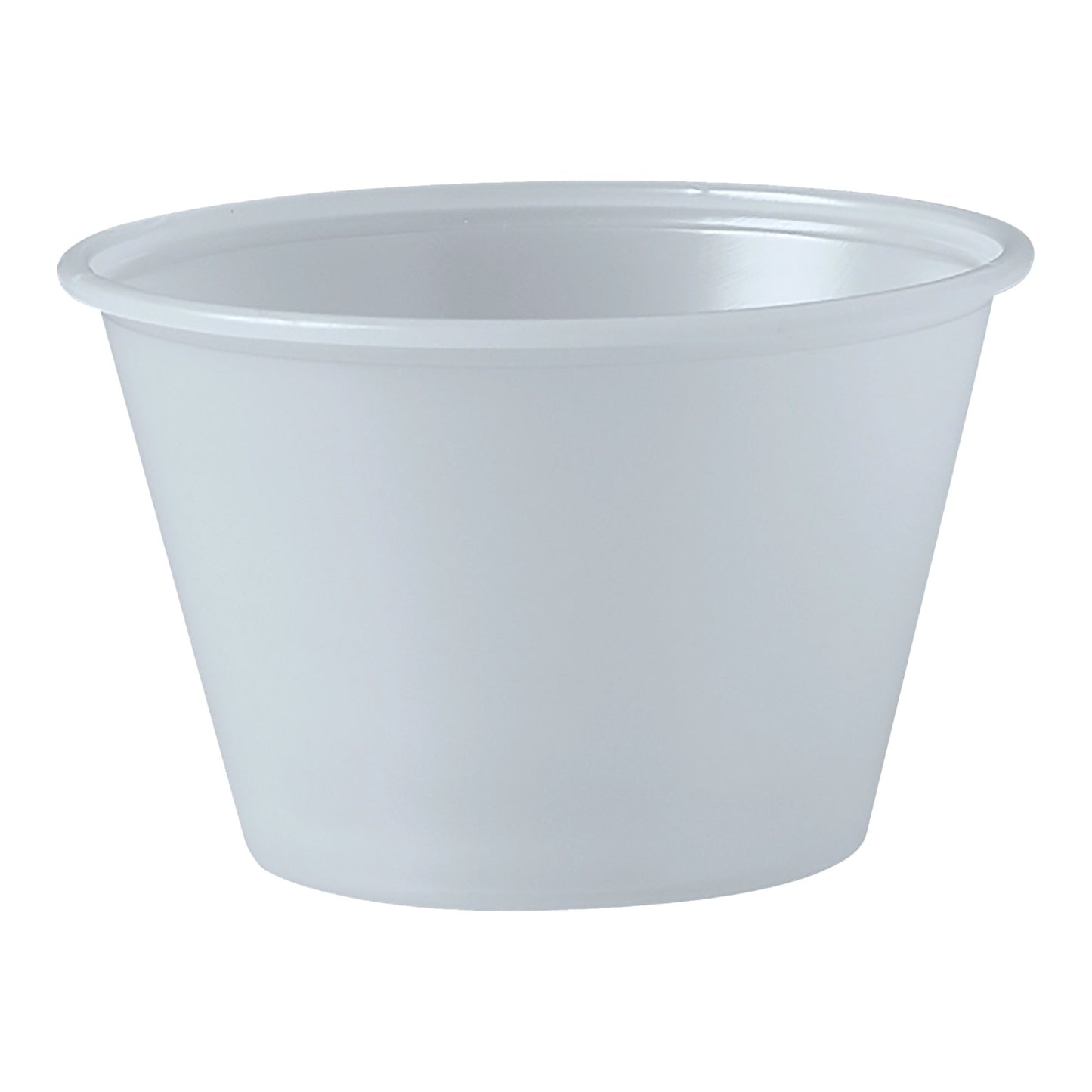CUP, PLAS SOUFFLE TRANSLCNT 4OZ