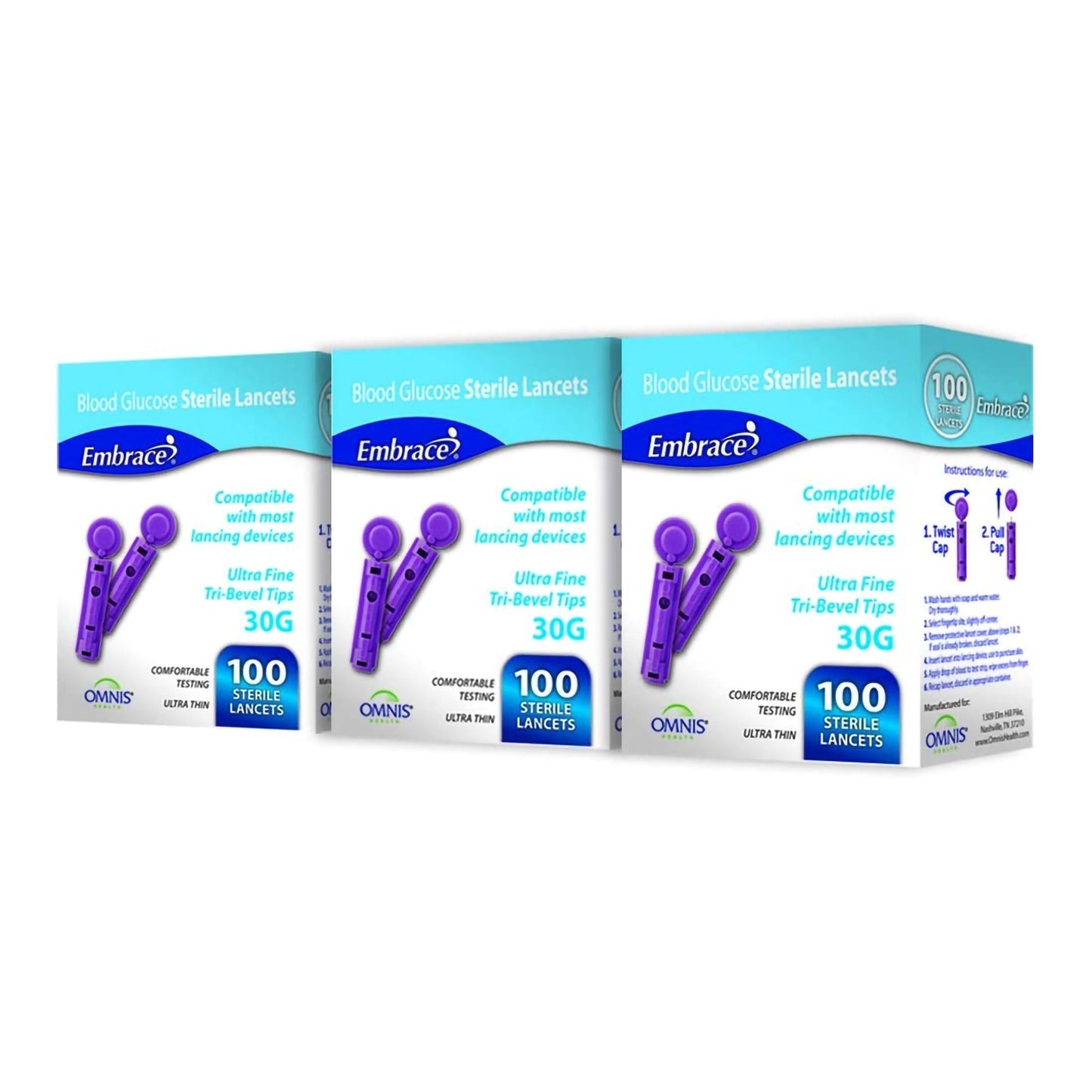LANCETS, EMBRACE 30G