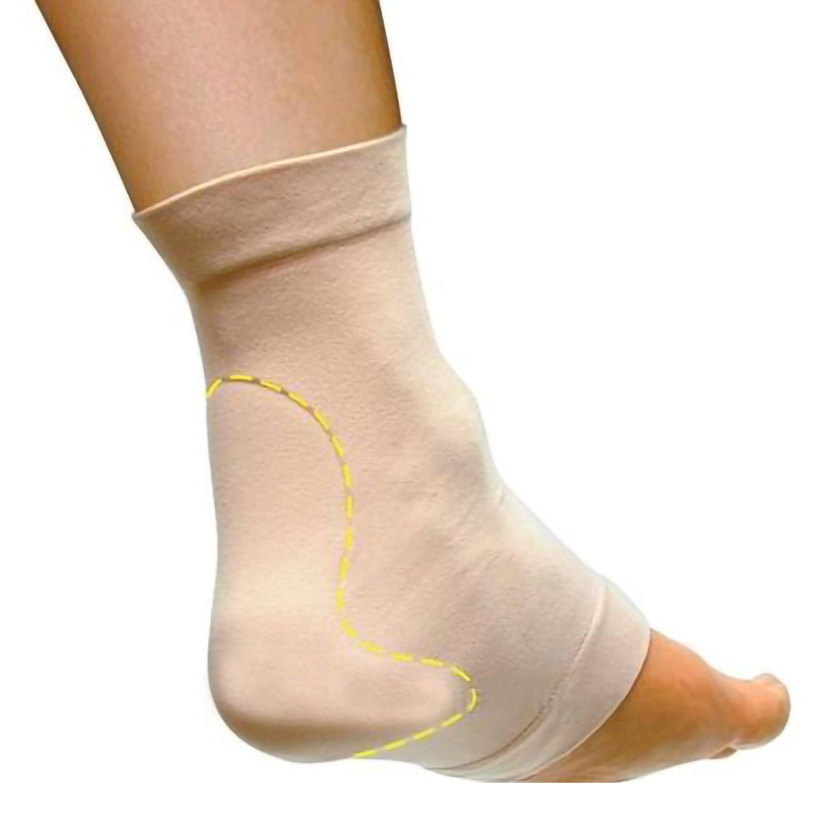 HEEL SLEEVE, ACHILLES W/GEL PAD RUSBL SM/MED