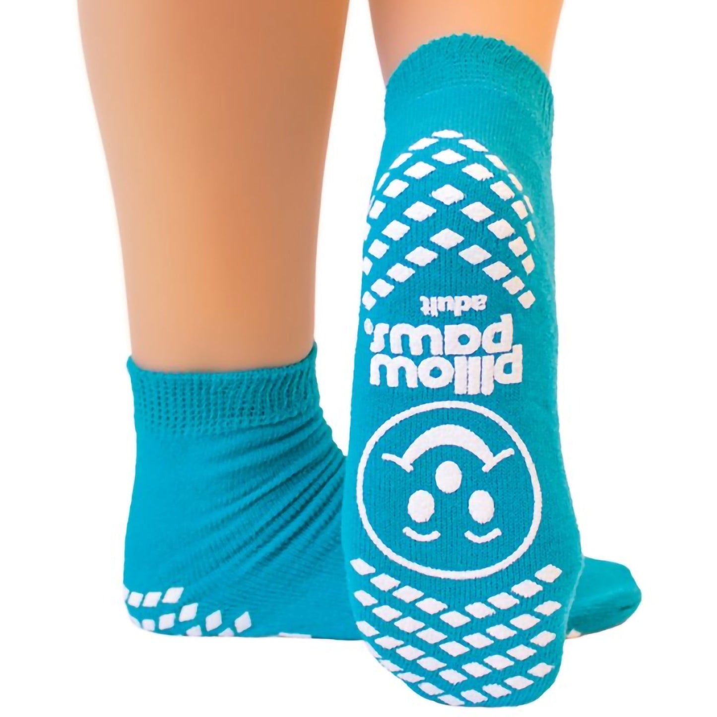 SLIPPER, SOCK PILLOW PAWS ADLTTEAL