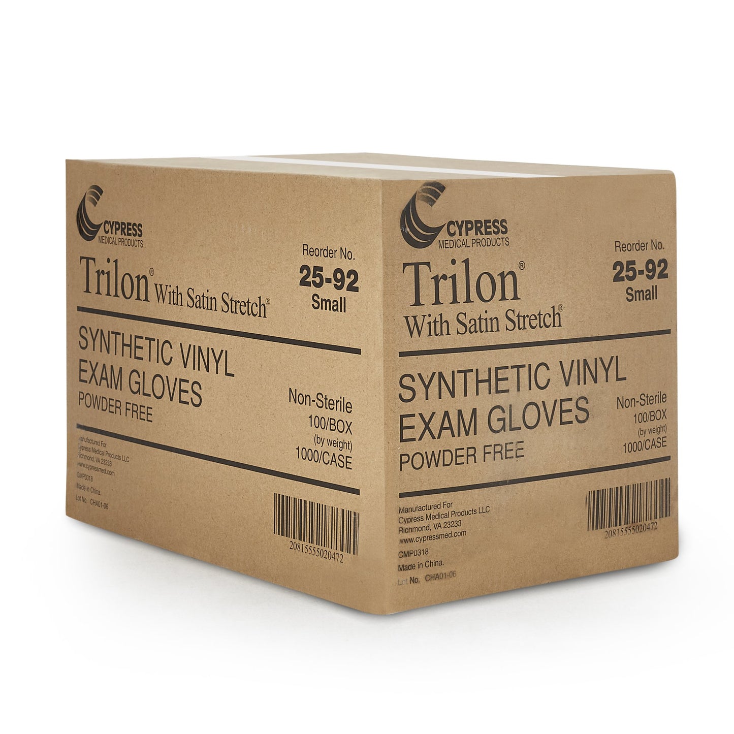 GLOVE, EXAM VNYL SM N/S TRILON