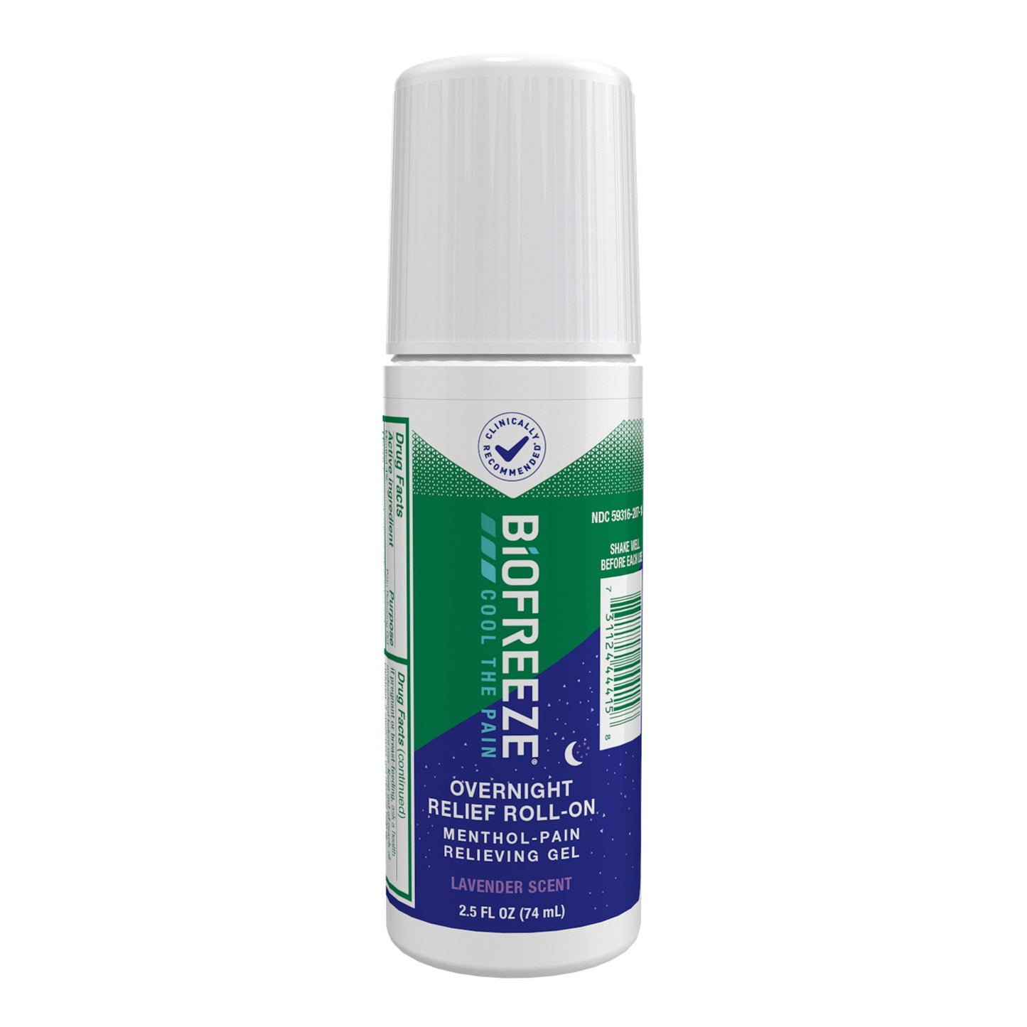 BIOFREEZE, ROLL ON CLASSIC OVERNIGHT COLORLESS 2.5OZ