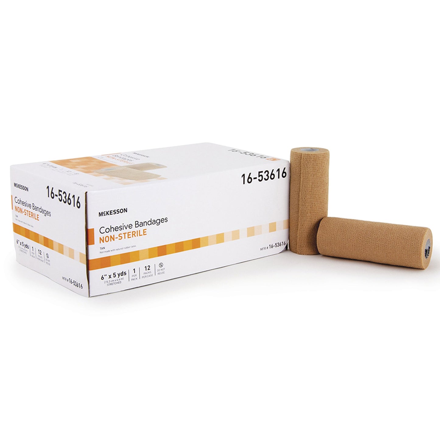 BANDAGE, COHESIVE N/S LF TAN 6"
