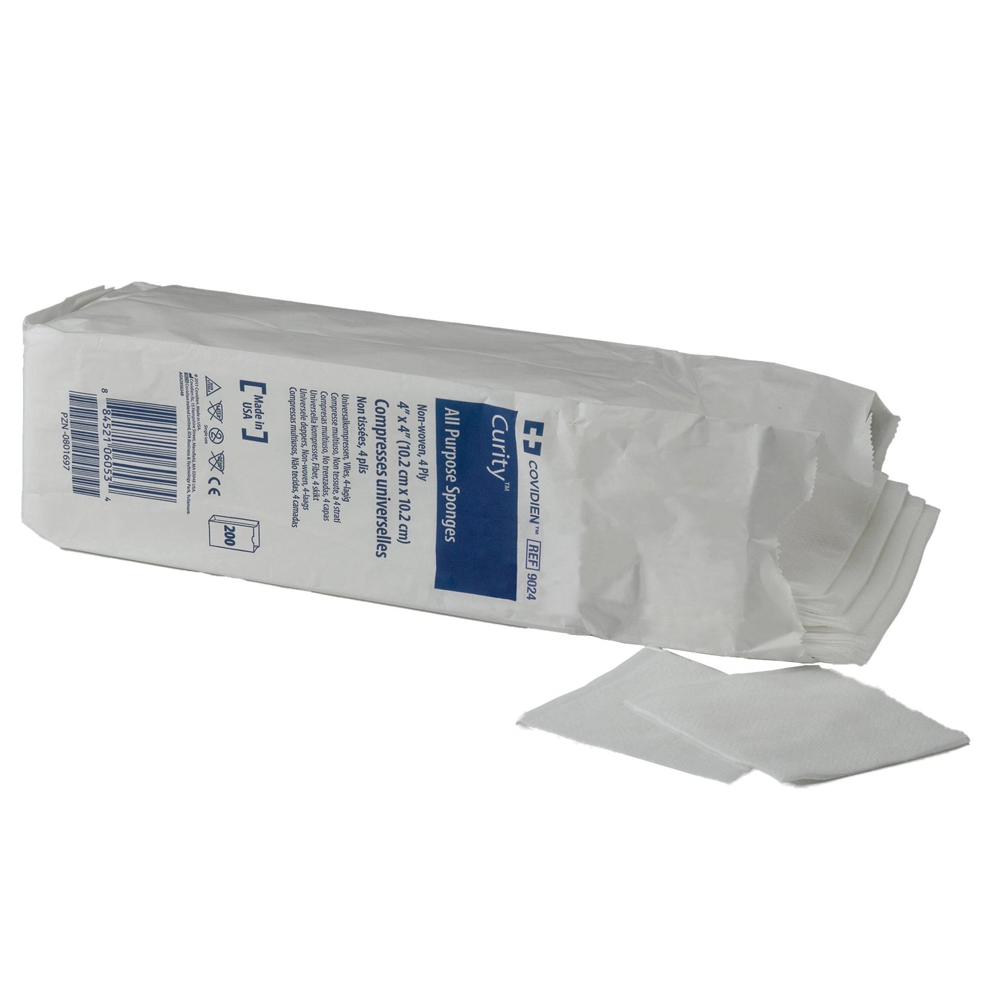 SPONGE, GAUZE CURITY 3PLY 2"X2"