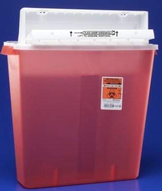 CONTAINER, SHARPS RED 4GL W/CBLID