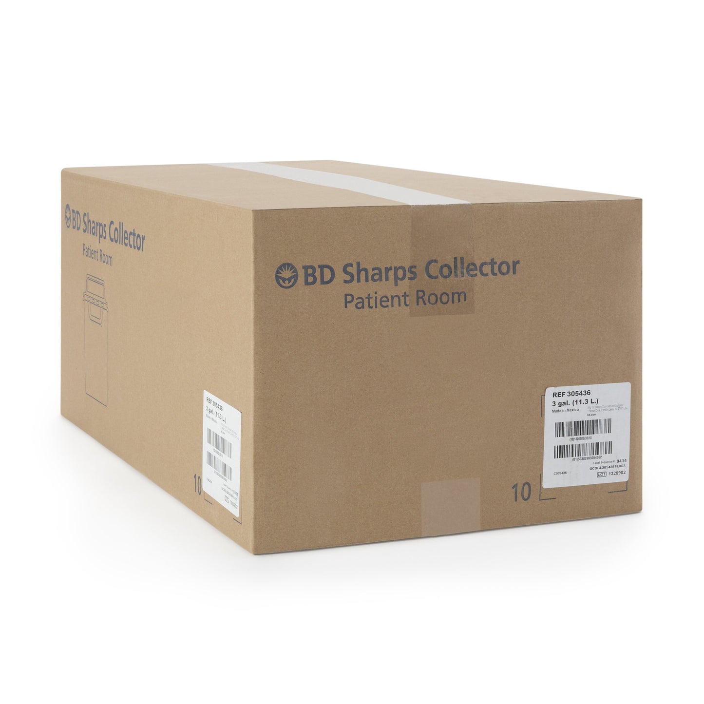 CONTAINER, SHARPS RED 3GL NESTABLE