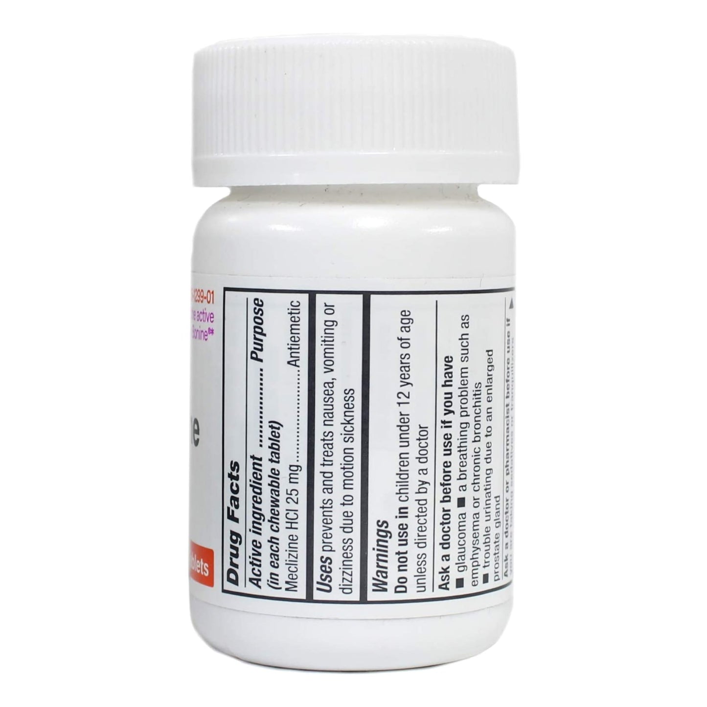 MECLIZINE HCL, TAB CHEW 25MG