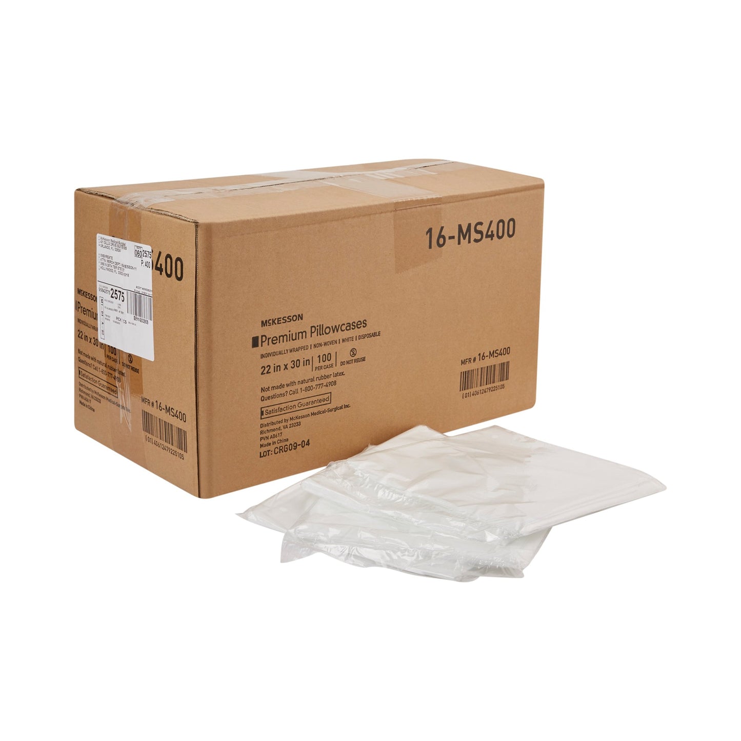 PILLOWCASE, DISP WHT 22X30