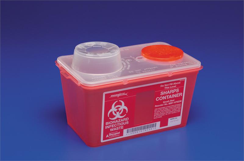 CONTAINER, SHARPS RED 14QT