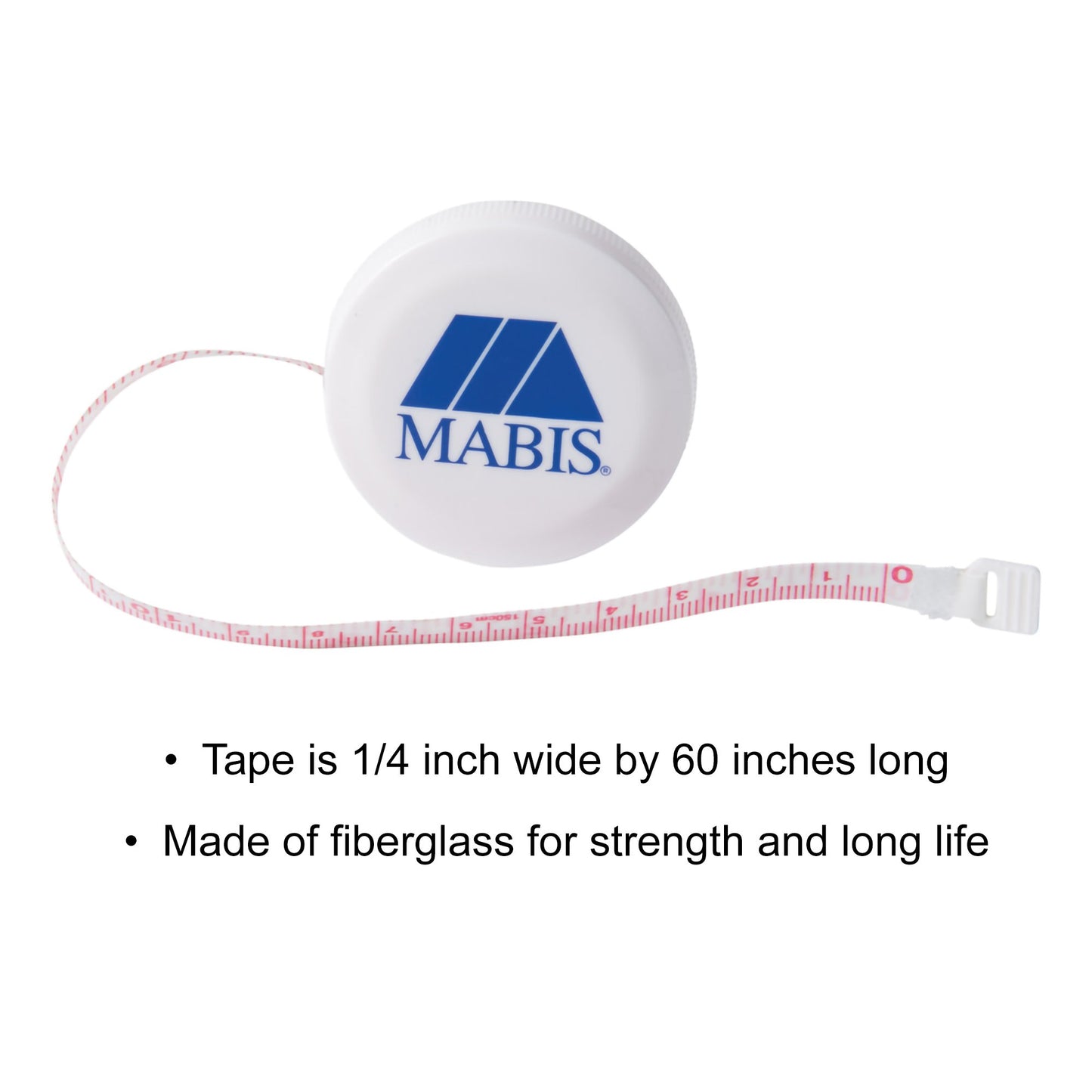 TAPE MEASURE, RETRACTABLE 1/4"X60" EA MABIS