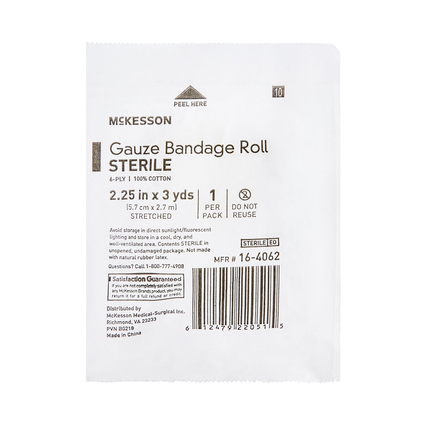 BANDAGE ROLL, GAUZE FLUFF STR2.25"X3YDS