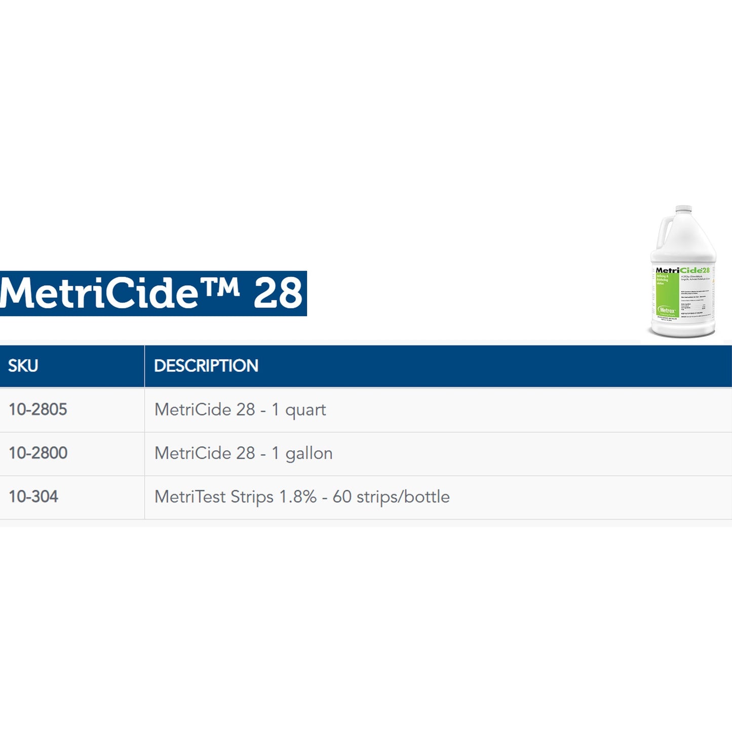 DISINFECTANT, METRICIDE GLUT LNG LIFE GL